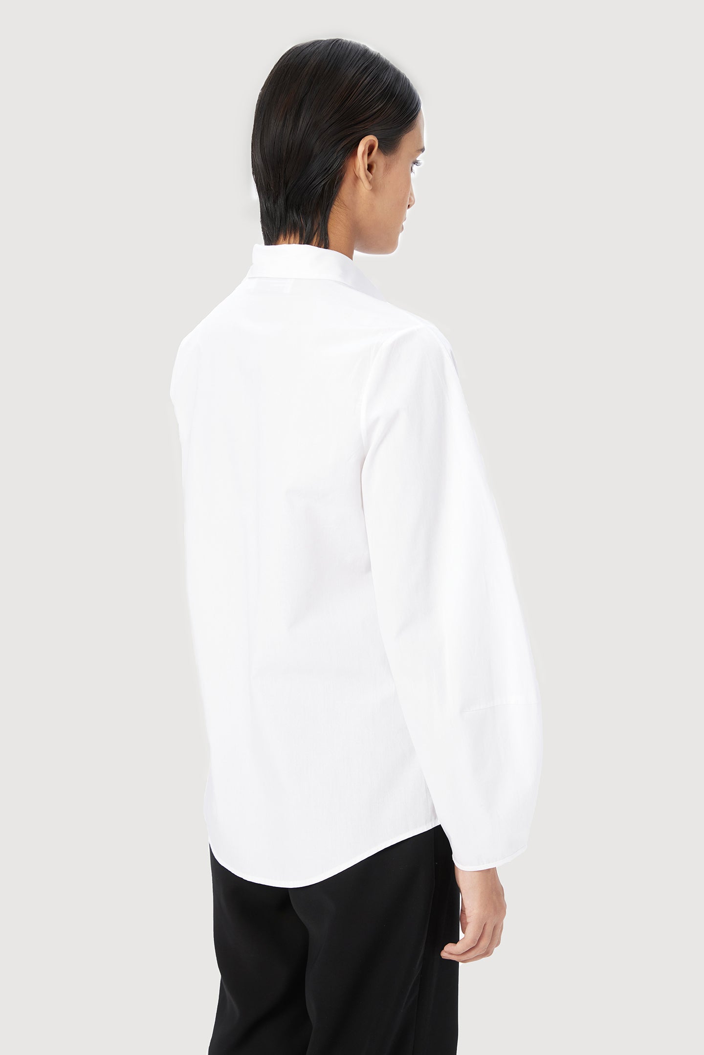 Regular Fitted Button-Down Shirt with Soft Rounded Sleeves