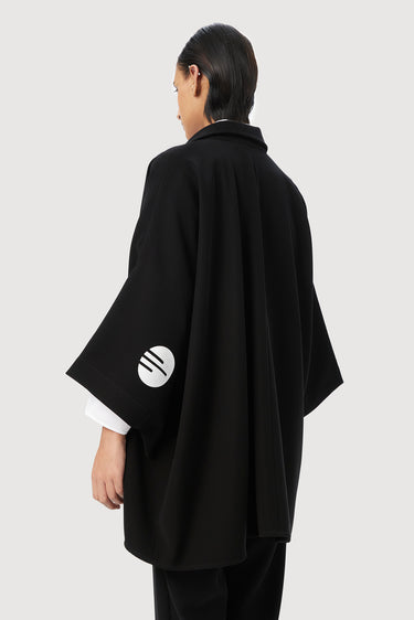 Oversized Button-Down Shirt with Artistic Stamp Print - Genes Lecoanet Hemant
