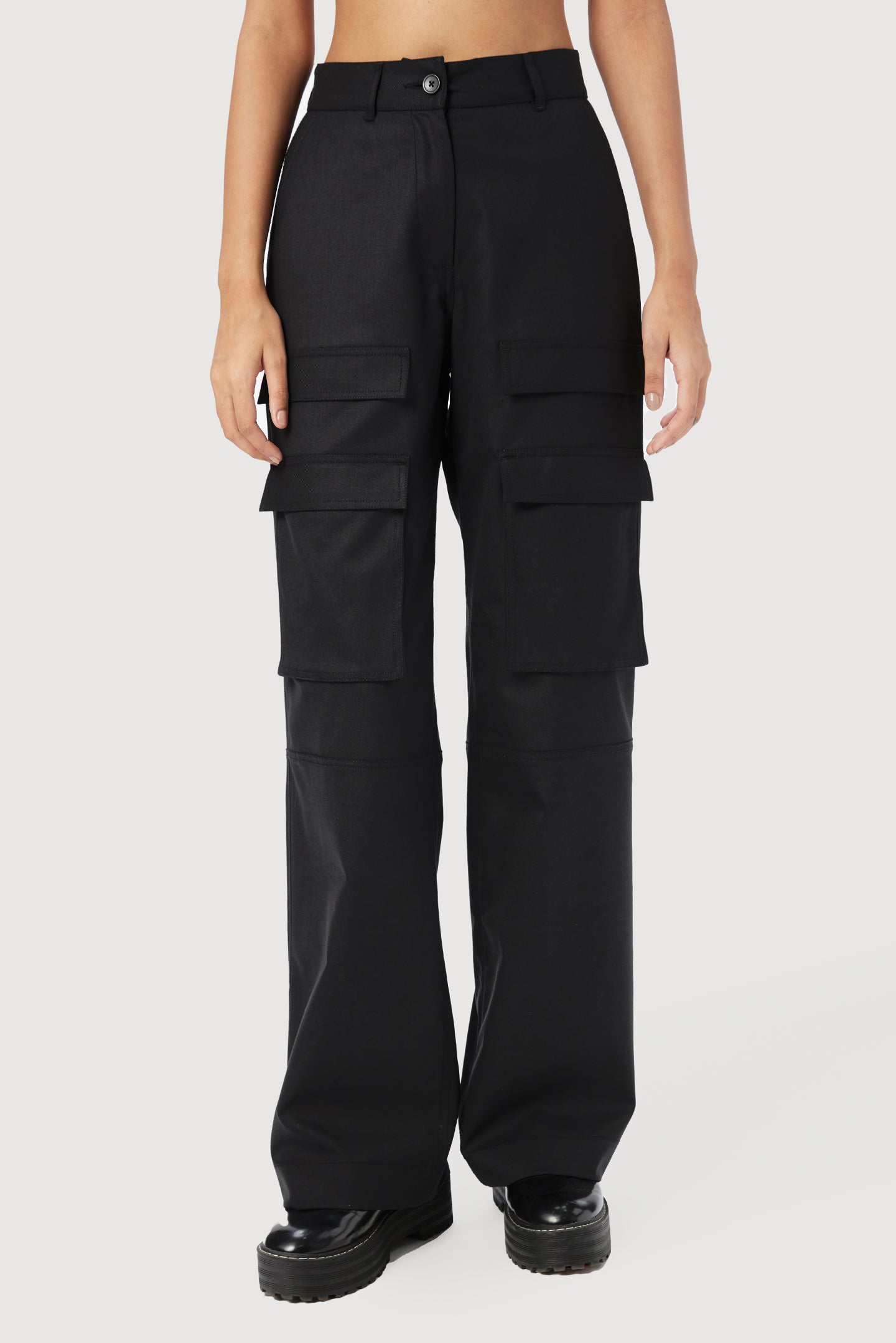 Straight Fit Cargo Pants with Stylish Cut