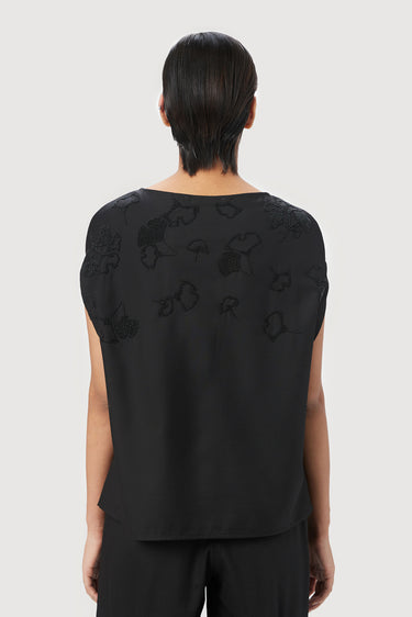Easy Fit Boat Neck Top with Drop Shoulders - Genes Lecoanet Hemant