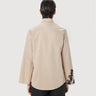 Slim Fit Button Down Shirt With Bell Sleeves And Gingko Print - Genes Lecoanet Hemant