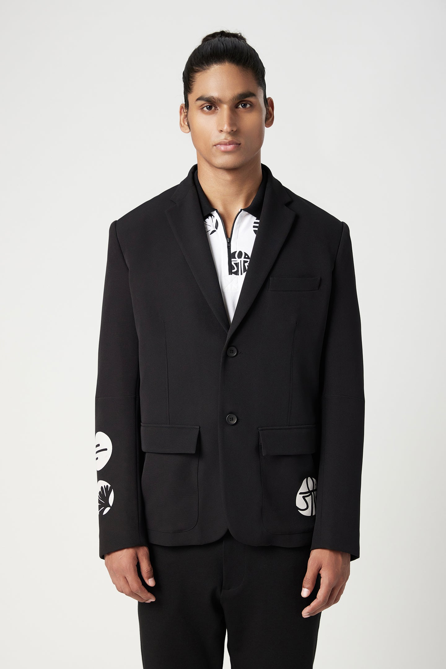 Regular Fit Two-Button Constructed Jacket with Flap Pockets