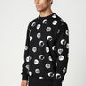 Relaxed Fit Sweatshirt with All-Over Stamp Print - Genes Lecoanet Hemant