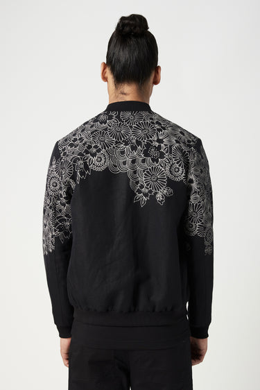 Regular Fit Bomber Jacket with Front Zipper Detail Black - Genes Lecoanet Hemant