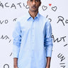 Cotton Poplin Regular Fit Shirt- Light Blue - Genes Online Store