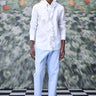 Detachable Ruffle Collar Regular Fit Shirt- White - Genes Online Store