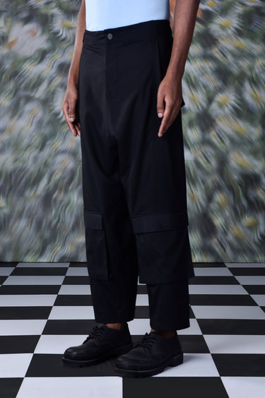 Utility Relax Fit Trousers - Black - Genes Online Store
