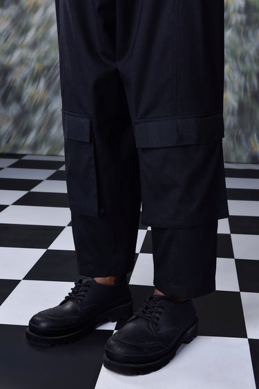 Utility Relax Fit Trousers - Black - Genes Online Store