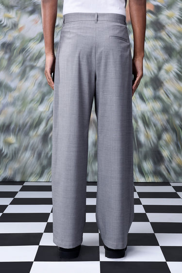 Poly-Wool Relax Fit Trousers- Pearl Grey - Genes Online Store