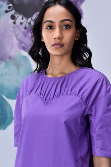 Gather Heart Regular Fit Top- French Lavender - Genes Online Store