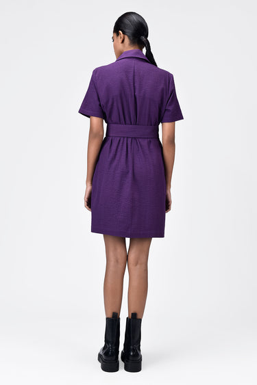 Straight Fit Dress With Tie-Up Waist - Genes Lecoanet Hemant