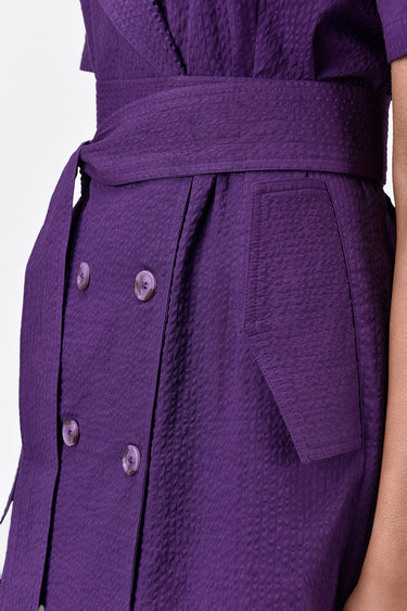 Straight Fit Dress With Tie-Up Waist - Genes Lecoanet Hemant
