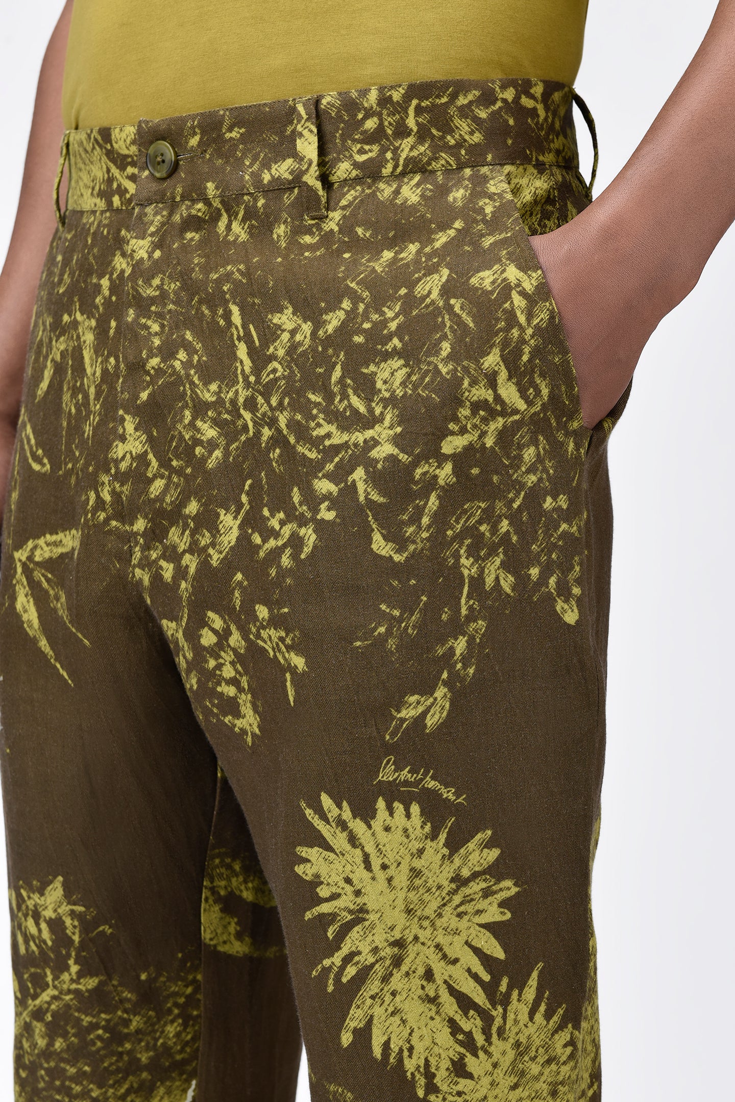 Regular Fit Trouser with Landscape Print