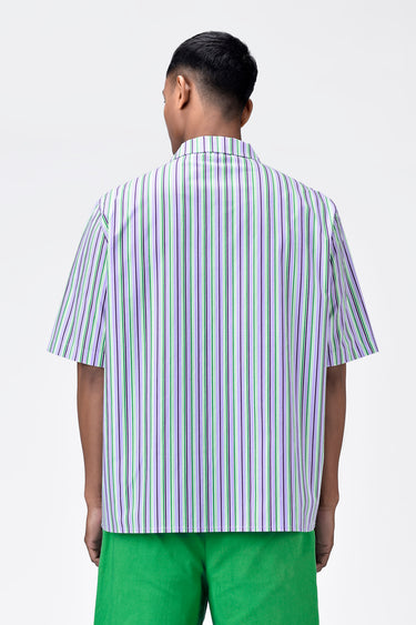 Easy Fit Men's Half Sleeve Shirt with Cuban Collar - Genes Lecoanet Hemant
