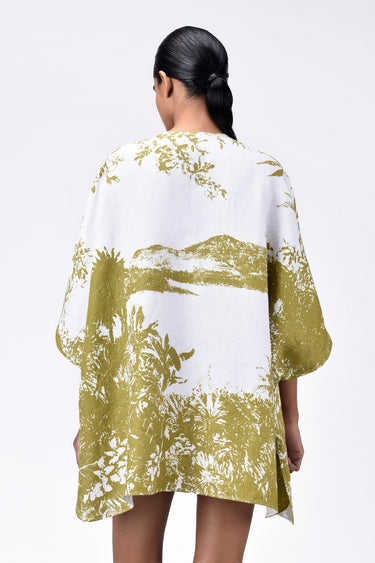 Oversized Round Neck Top with Landscape Print - Genes Lecoanet Hemant