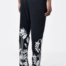 Regular Fit Linen Herringbone Trouser with Tropical Print