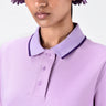 Tropical Print Polo Dress with Contrast Tipping - Lavender - Genes Lecoanet Hemant