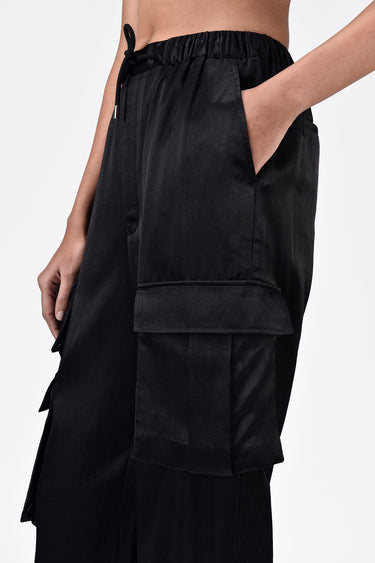 Heavy Satin Easy Fit Cargo Trousers - Genes Lecoanet Hemant