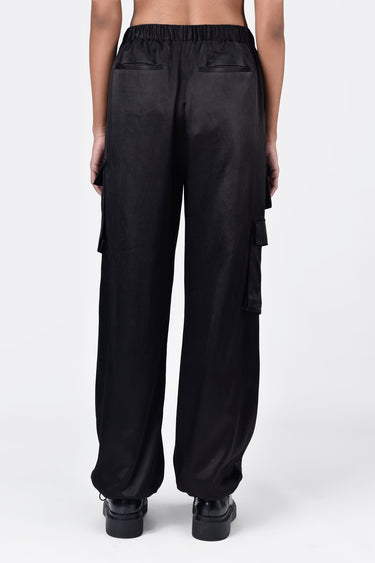 Heavy Satin Easy Fit Cargo Trousers - Genes Lecoanet Hemant