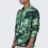 Easy Fit Cotton Pin Corduroy Bomber with Camouflage Print