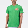 Regular Fit Men's T-Shirt With Genes Fruit Basket Embroidery-Spring Green - Genes Lecoanet Hemant
