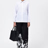 Women's Regular Fit Cotton Button-Up Shirt-White - Genes Lecoanet Hemant