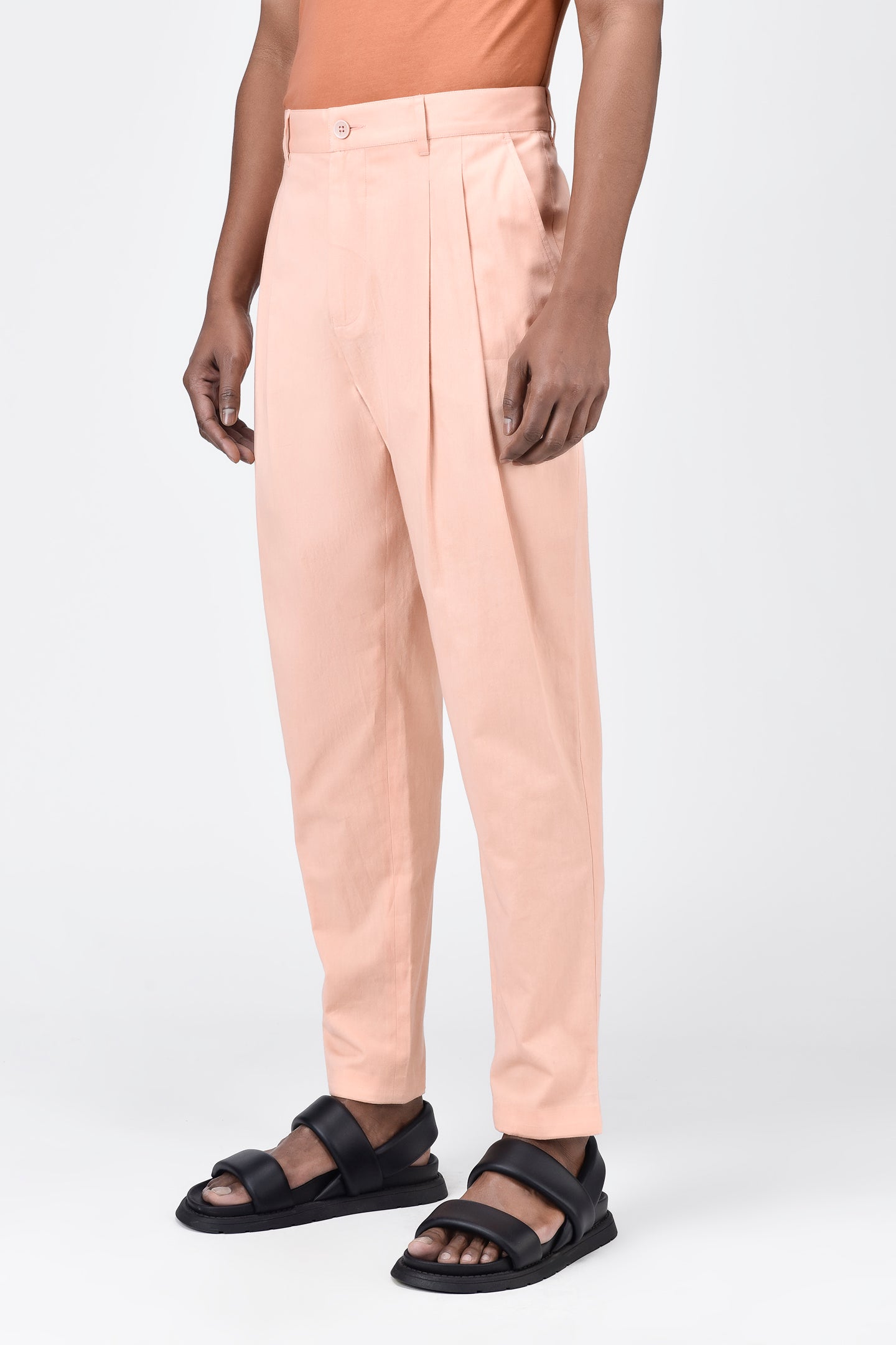 Easy Fit Trousers with Double Pleats & Bone Pocket