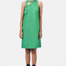 A-Line Top with Asymmetric Cross-Over Straps Spring Green - Genes Lecoanet Hemant