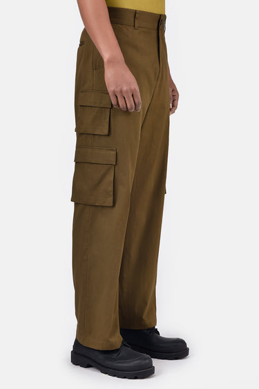 Easy Fit Cotton Pin Corduroy Cargo with Side Flap Pockets