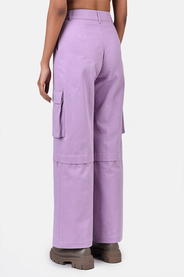 Cotton Drill Cargo Trousers With Zipper Pockets - Genes Lecoanet Hemant