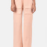 Women's Straight Fit Cotton Light Twill Cargo Trousers-Light Peach - Genes Lecoanet Hemant