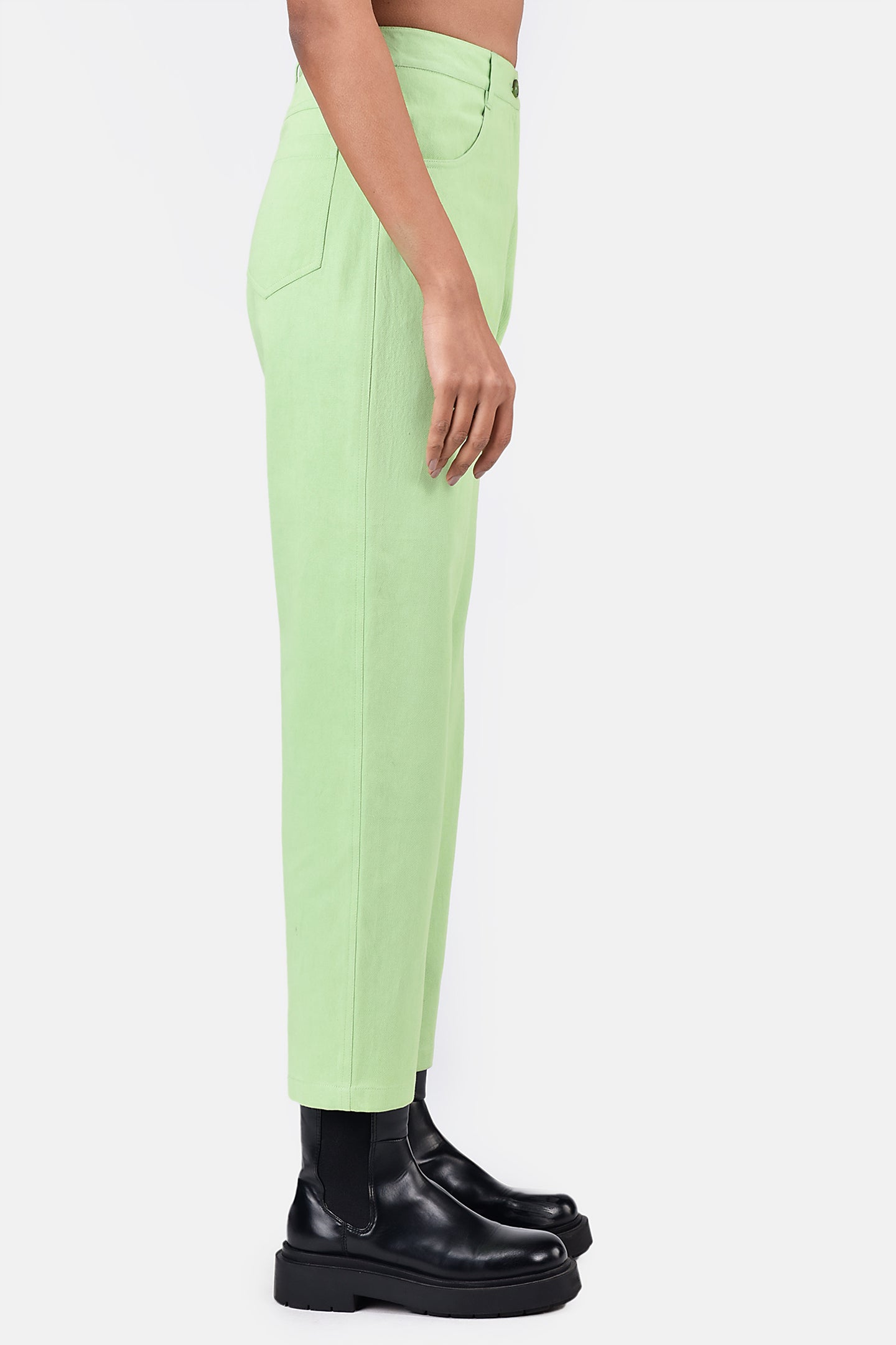 Sleek Cotton Drill Straight Fit Trousers