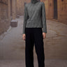 Black Micro-Dot High Neck Jersey Top - Genes Online Store