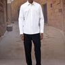 Embroidered Ecru Poplin Shirt - Genes Online Store
