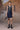 Navy Poly Wool Sequin Embellished Sleeveless Dress - Genes Online Store