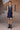 Navy Poly Wool Sequin Embellished Sleeveless Dress - Genes Online Store