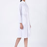 Straight Fit Shirt Dress with Heritage Embroidery - White - Genes Lecoanet Hemant