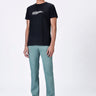 Cotton Heavy Twill Denim-Style Trousers Seafoam Blue - Genes Lecoanet Hemant