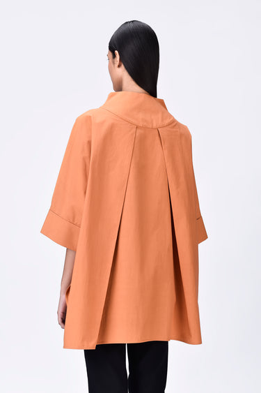 Oversized Casual Cotton Shirt - Light Amber - Genes Lecoanet Hemant