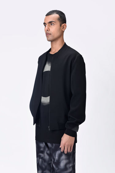 Black Banana Crepe Bomber - Genes Lecoanet Hemant