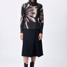 Slim Fit Turtle Neck T-Shirt with UV Flower Print - Genes Lecoanet Hemant