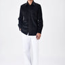 Black Poly Corduroy Shirt