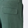 Linen Herringbone Trouser with Flap Pocket - Genes Lecoanet Hemant
