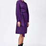 A-Line Dress with Tie-Up Waist-Amethyst - Genes Lecoanet Hemant