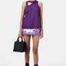 A-Line Sleeveless Dress with Crossover Straps-Amethyst - Genes Lecoanet Hemant