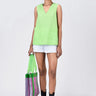 A-Line Sleeveless Top with V-Neck Mint Green - Genes Lecoanet Hemant