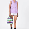 A-Line Sleeveless V-Neck Top-Lavender - Genes Lecoanet Hemant