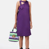 A-Line Top with Asymmetric Cross-Over Straps-Amethyst - Genes Lecoanet Hemant