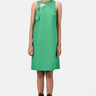 A-Line Top with Asymmetric Cross-Over Straps Spring Green - Genes Lecoanet Hemant