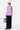 A-Line Top with Floral Applique-Lavender - Genes Lecoanet Hemant